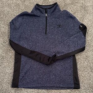 Beverly Hills Polo Club Navy and Black Zip-Up Sweater